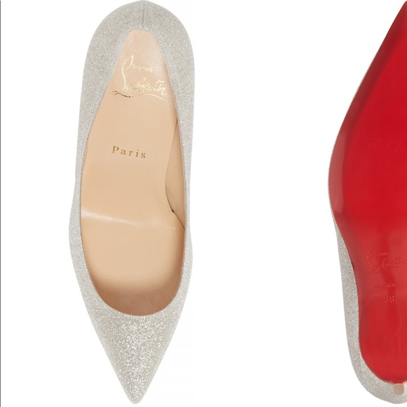 Christian Louboutin Kate 85 Glitter Mini in Ivory - Picture 5 of 17